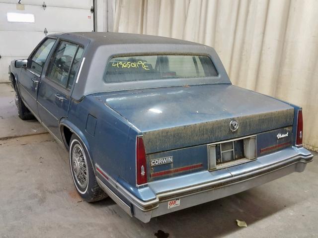 1G6CD6980G4205630 - 1986 CADILLAC DEVILLE BA BLUE photo 3