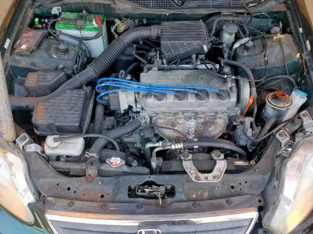 2HGEJ6610YH560423 - 2000 HONDA CIVIC BASE GREEN photo 7