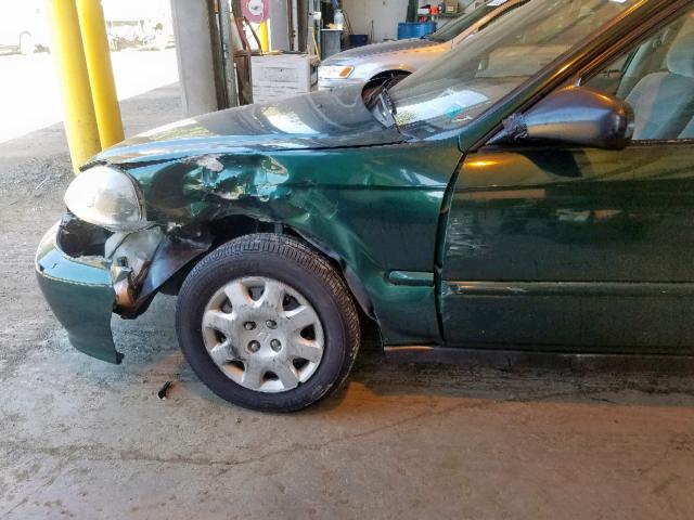 2HGEJ6610YH560423 - 2000 HONDA CIVIC BASE GREEN photo 9