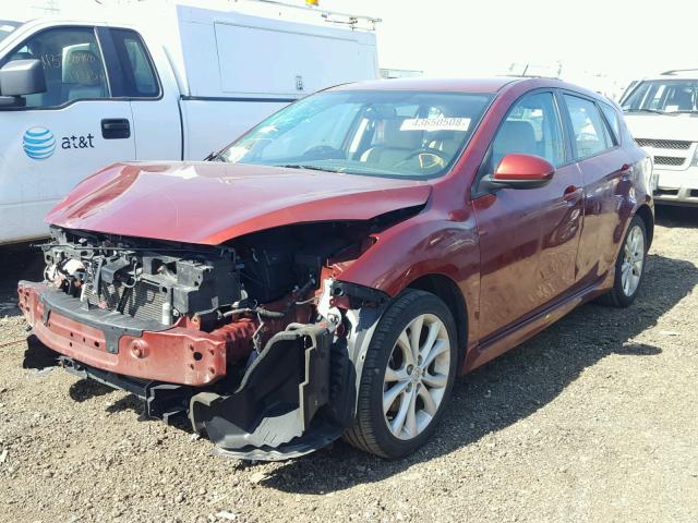 JM1BL1H52A1266346 - 2010 MAZDA 3 S RED photo 2