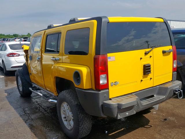 5GTDN13E278153354 - 2007 HUMMER H3 YELLOW photo 3