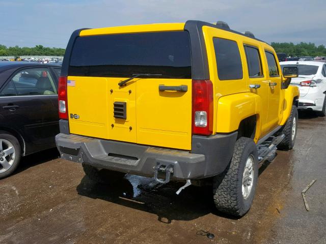 5GTDN13E278153354 - 2007 HUMMER H3 YELLOW photo 4