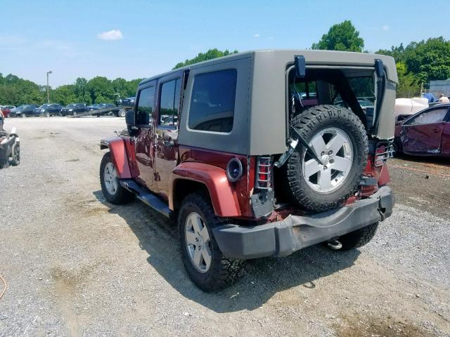 1J4GA59137L162793 - 2007 JEEP WRANGLER S წითელი ფოტო 3