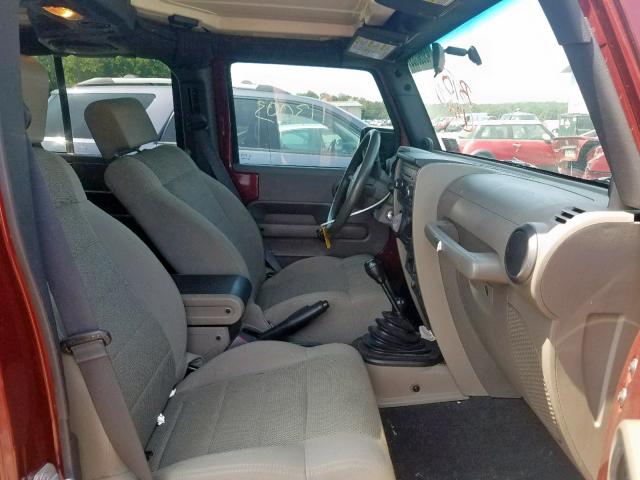 1J4GA59137L162793 - 2007 JEEP WRANGLER S წითელი ფოტო 5