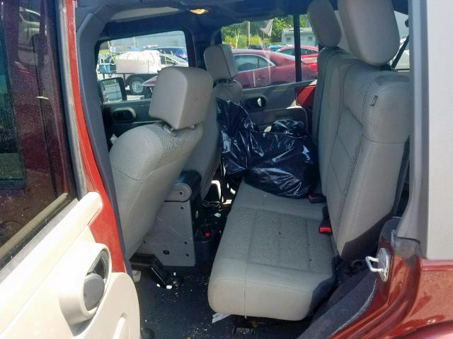 1J4GA59137L162793 - 2007 JEEP WRANGLER S წითელი ფოტო 6