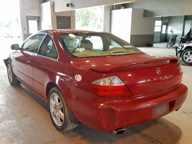 19UYA42623A014104 - 2003 ACURA 3.2CL TYPE RED photo 3