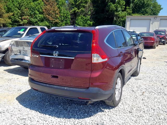 5J6RM3H75DL022105 - 2013 HONDA CR-V EXL MAROON photo 4