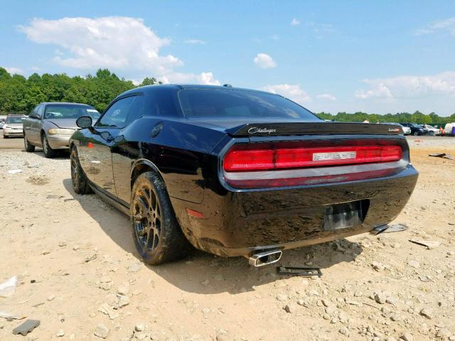 2C3CDYCJXCH275884 - 2012 DODGE CHALLENGER BLACK photo 3