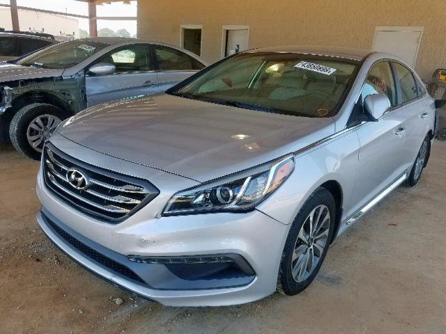 5NPE34AFXFH041495 - 2015 HYUNDAI SONATA SPO SILVER photo 2