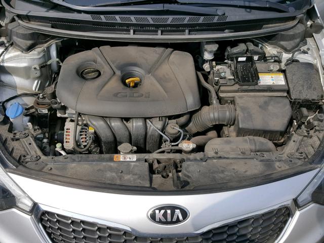 KNAFX4A89E5085705 - 2014 KIA FORTE EX SILVER photo 7