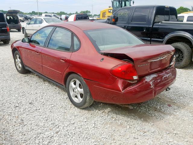 1FAFP55253G167839 - 2003 FORD TAURUS SES MAROON photo 3