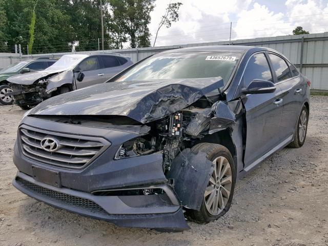 5NPE34AF8GH314404 - 2016 HYUNDAI SONATA SPO BLACK photo 2