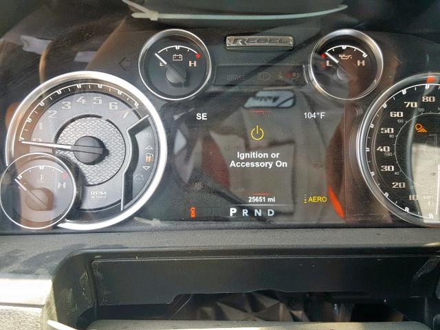 1C6RR7YT1JS204596 - 2018 RAM 1500 REBEL შავი ფოტო 8