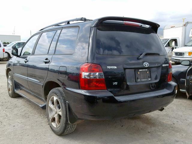 JTEDP21AX60101681 - 2006 TOYOTA HIGHLANDER BLACK photo 3