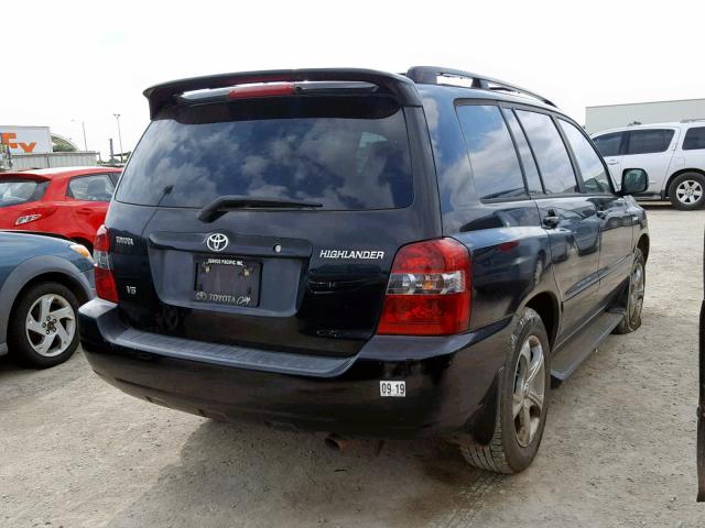 JTEDP21AX60101681 - 2006 TOYOTA HIGHLANDER BLACK photo 4