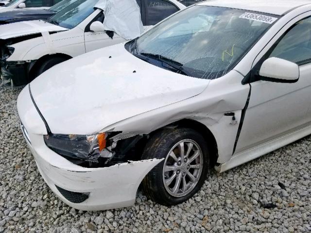 JA32U2FU2DU007046 - 2013 MITSUBISHI LANCER ES/ WHITE photo 9