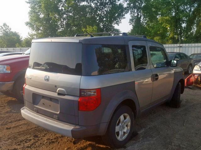 5J6YH28563L021570 - 2003 HONDA ELEMENT EX SILVER photo 4