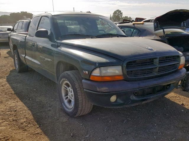 1B7GL22X5YS703167 - 2000 DODGE DAKOTA GREEN photo 1