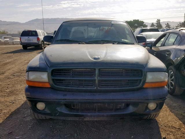 1B7GL22X5YS703167 - 2000 DODGE DAKOTA GREEN photo 9