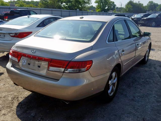 KMHFC46DX7A236609 - 2007 HYUNDAI AZERA GLS GOLD photo 4