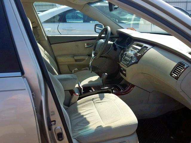 KMHFC46DX7A236609 - 2007 HYUNDAI AZERA GLS GOLD photo 5