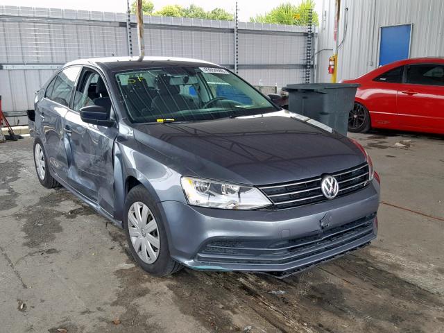 3VW2K7AJ4FM294699 - 2015 VOLKSWAGEN JETTA BASE GRAY photo 1