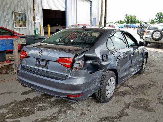 3VW2K7AJ4FM294699 - 2015 VOLKSWAGEN JETTA BASE GRAY photo 4