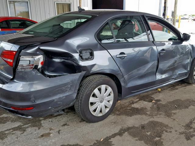 3VW2K7AJ4FM294699 - 2015 VOLKSWAGEN JETTA BASE GRAY photo 9