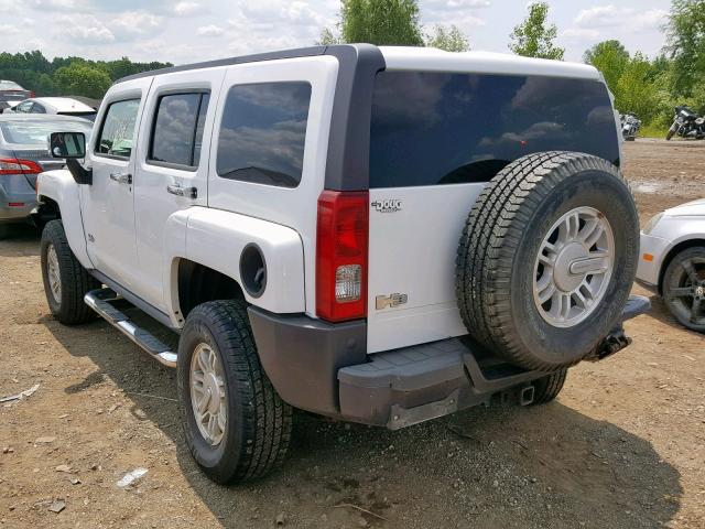 5GTDN13E678139196 - 2007 HUMMER H3 WHITE photo 3