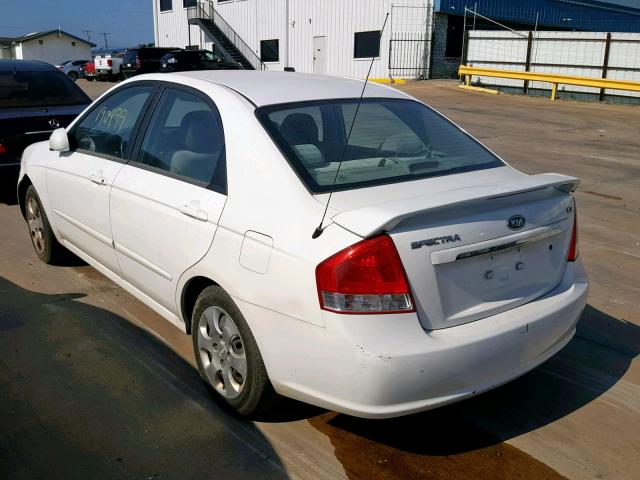 KNAFE222695644492 - 2009 KIA SPECTRA EX WHITE photo 3