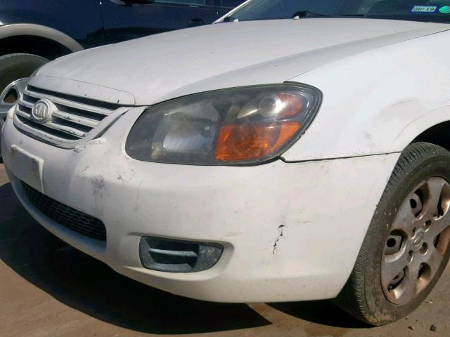 KNAFE222695644492 - 2009 KIA SPECTRA EX WHITE photo 9