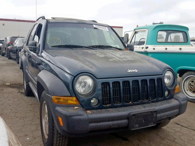 1J4GK48KX6W131538 - 2006 JEEP LIBERTY SP GREEN photo 1