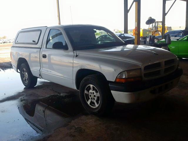 1B7GL26X61S180306 - 2001 DODGE DAKOTA WHITE photo 1