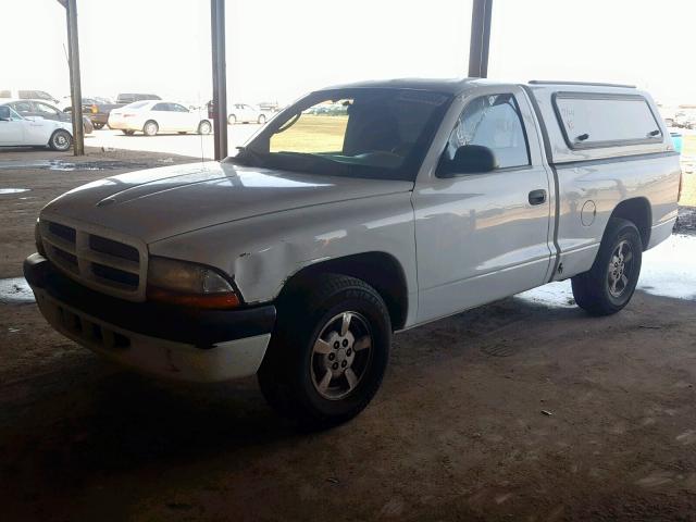 1B7GL26X61S180306 - 2001 DODGE DAKOTA WHITE photo 2