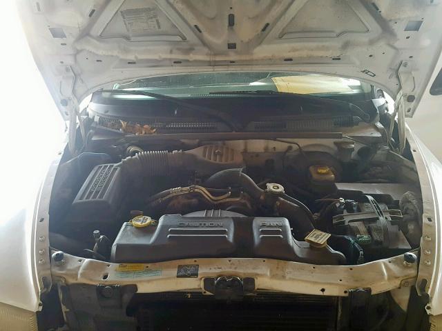 1B7GL26X61S180306 - 2001 DODGE DAKOTA WHITE photo 7