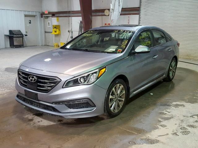 5NPE34AF1HH464081 - 2017 HYUNDAI SONATA SPO SILVER photo 2