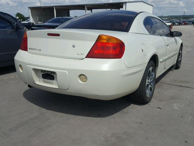 4C3AG42H21E162648 - 2001 CHRYSLER SEBRING LX WHITE photo 4