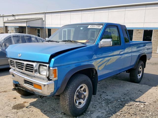 1N6HD16Y1SC461605 - 1995 NISSAN TRUCK KING BLUE photo 2