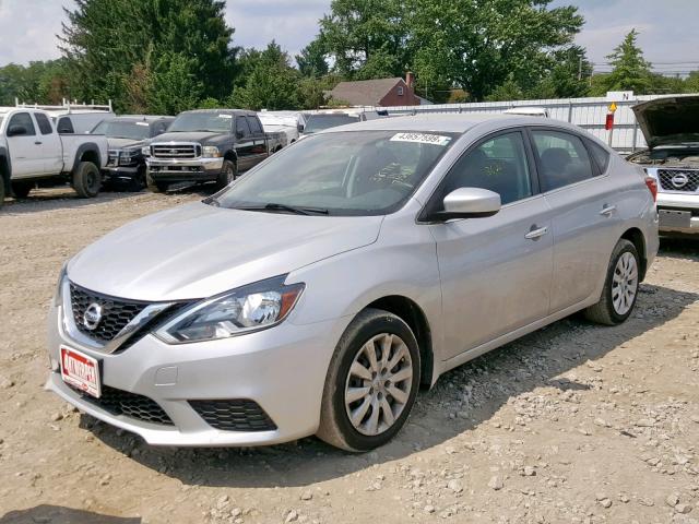 3N1AB7AP4HY241423 - 2017 NISSAN SENTRA S SILVER photo 2