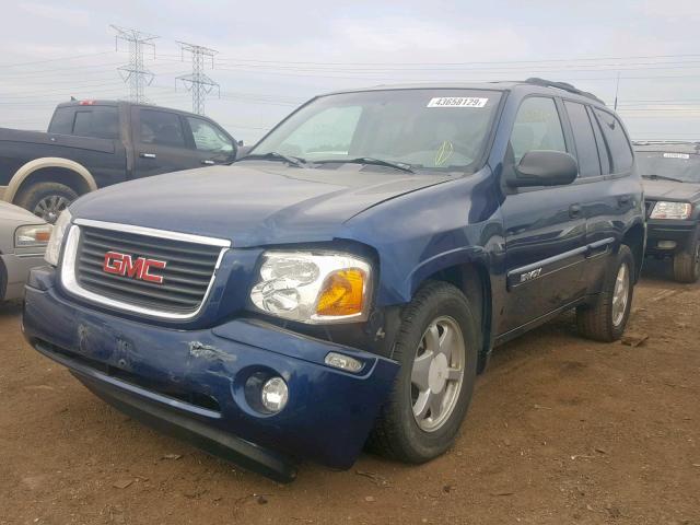 1GKDT13S722214944 - 2002 GMC ENVOY BLUE photo 2