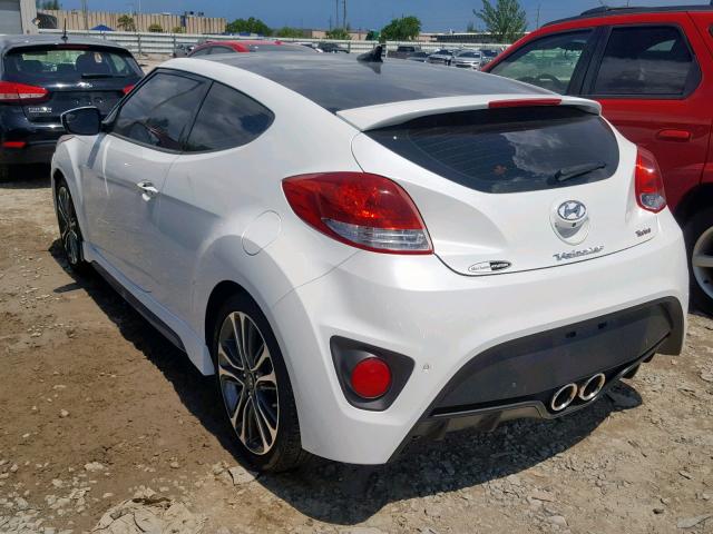 KMHTC6AE6GU302554 - 2016 HYUNDAI VELOSTER T WHITE photo 3