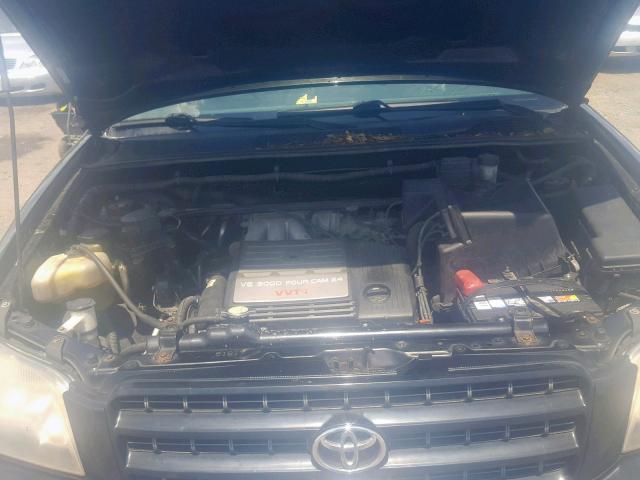 JTEHF21A930152394 - 2003 TOYOTA HIGHLANDER BLACK photo 7