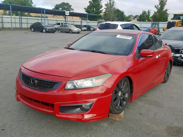 1HGCS22808A014624 - 2008 HONDA ACCORD EXL RED photo 2