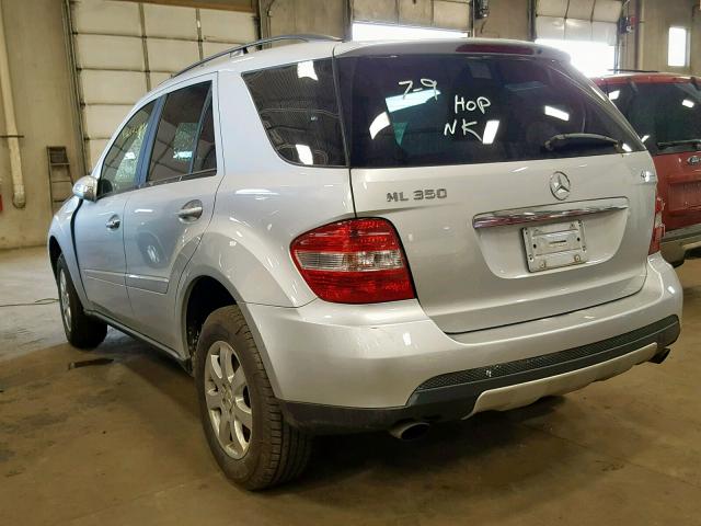 4JGBB86E37A154481 - 2007 MERCEDES-BENZ ML 350 SILVER photo 3