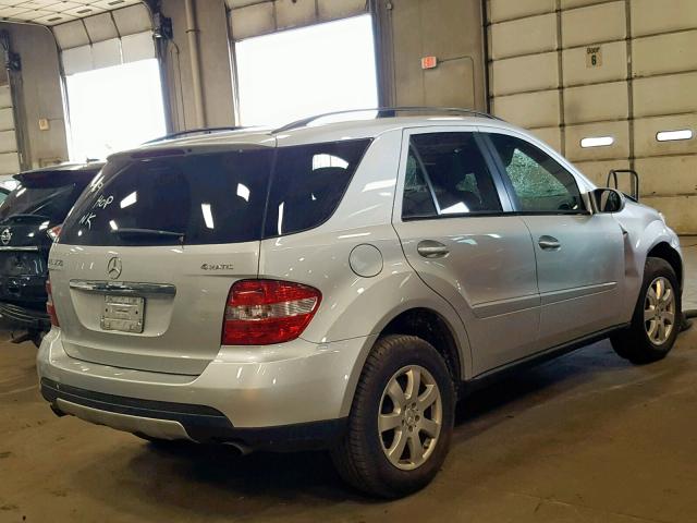 4JGBB86E37A154481 - 2007 MERCEDES-BENZ ML 350 SILVER photo 4