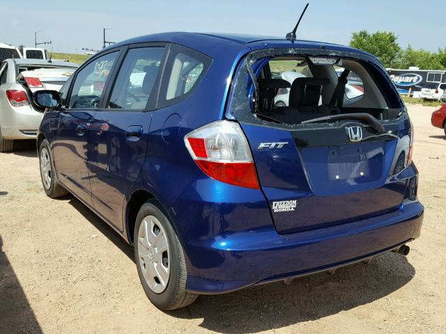 JHMGE8H39DC073951 - 2013 HONDA FIT BLUE photo 3