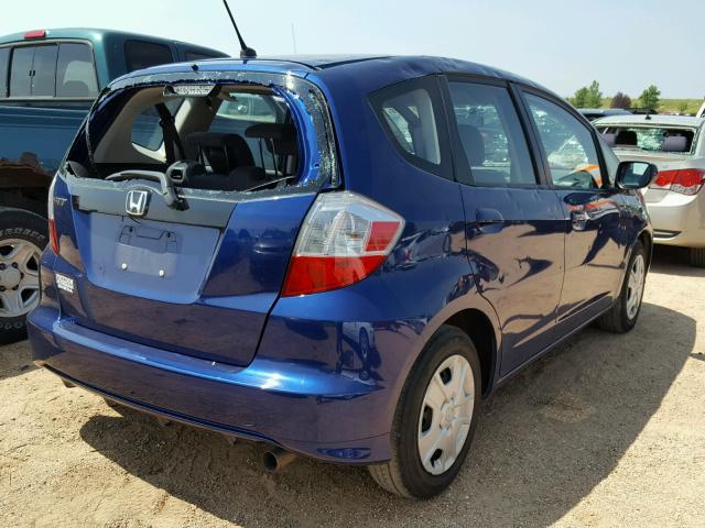 JHMGE8H39DC073951 - 2013 HONDA FIT BLUE photo 4