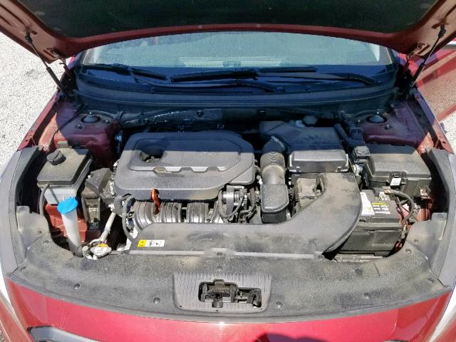 5NPE34AF8FH075645 - 2015 HYUNDAI SONATA SPO RED photo 7