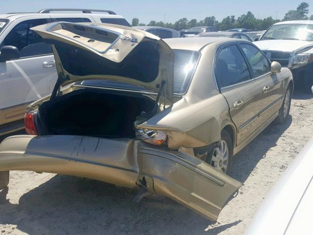 KMHWF35H54A076818 - 2004 HYUNDAI SONATA GLS TAN photo 4