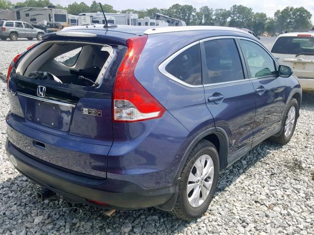 5J6RM3H79CL033512 - 2012 HONDA CR-V EXL BLUE photo 2